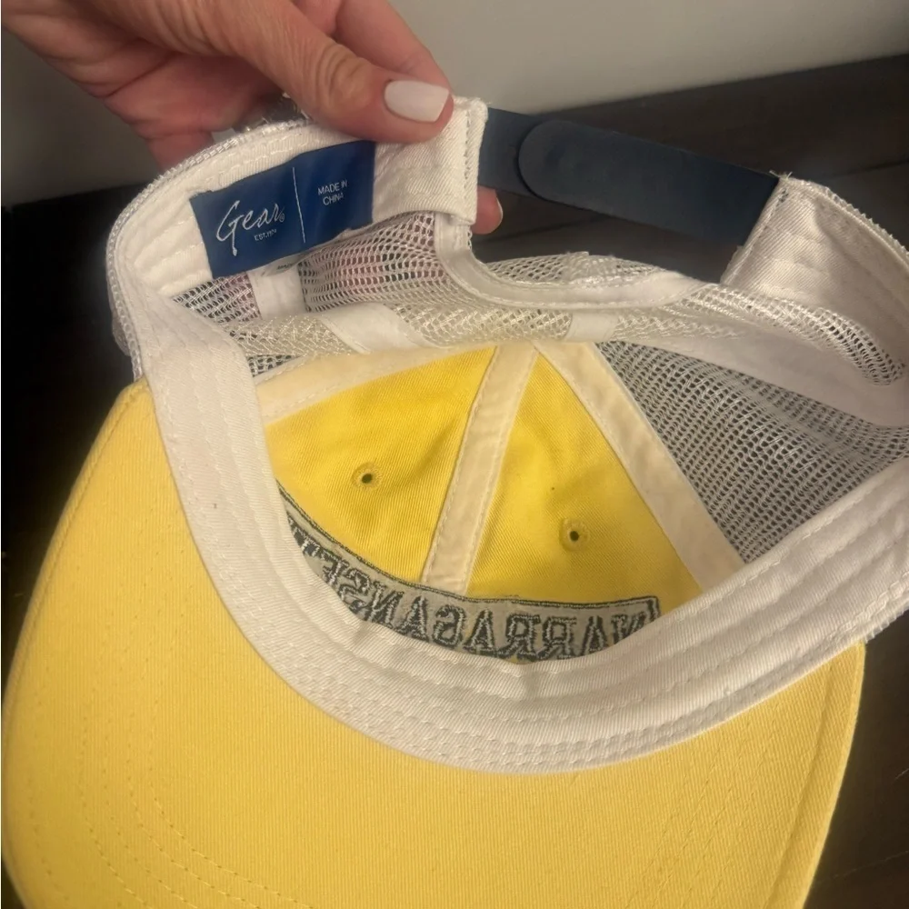 Narragansett Rhode Island Trucker Hat – Yellow & White Mesh Snapback by Gear